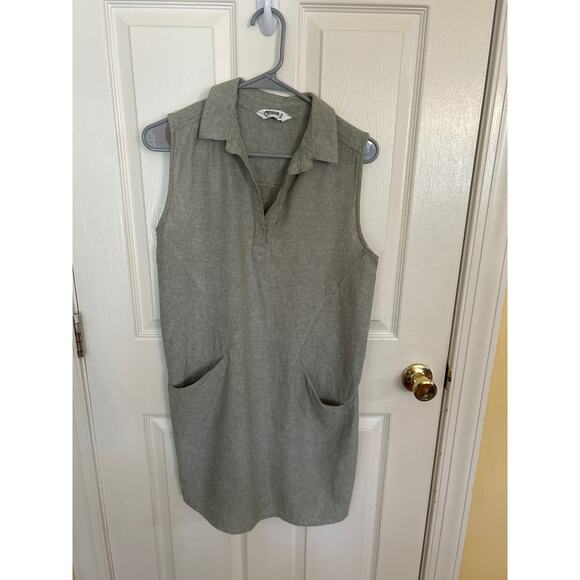 Mountain‎ Khakis Dress Green Relaxed Pockets V-Neck Collar Womens Size Small - Picture 1 of 4